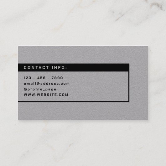 Carte De Visite Style minimal futuriste avec code QR (Dos)