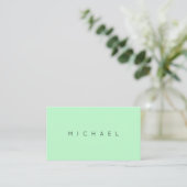 Carte De Visite Style minimal vert clair (Debout devant)