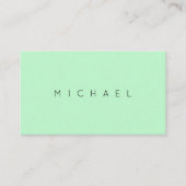 Carte De Visite Style minimal vert clair (Devant)