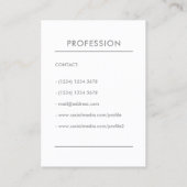 Carte De Visite Style minimaliste professionnel (Dos)