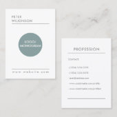 Carte De Visite Style minimaliste professionnel (Devant / Derrière)