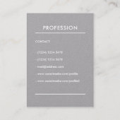 Carte De Visite Style minimaliste professionnel (Dos)