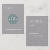 Carte De Visite Style minimaliste professionnel (Devant / Derrière)
