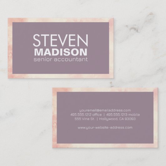 Carte De Visite Style moderne (Devant / Derrière)