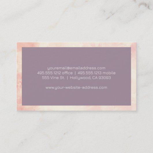 Carte De Visite Style moderne (Dos)