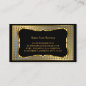 Carte De Visite Style moderne affaires Gold Black Metal Look (Dos)