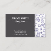 CARTE DE VISITE STYLE MODERNE BABY SITTER (Dos)
