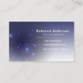 Carte De Visite Style moderne Blue Yoga Instructeur (Dos)