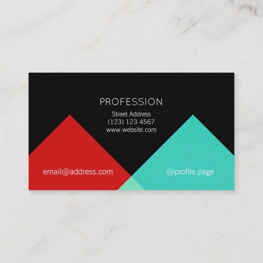 Carte De Visite Style moderne de mélange (Dos)