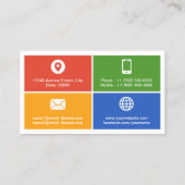 Carte De Visite Style moderne de métro plat Creative avec code QR (Dos)