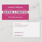 Carte De Visite Style moderne élégant écarlate violet référence (Devant / Derrière)