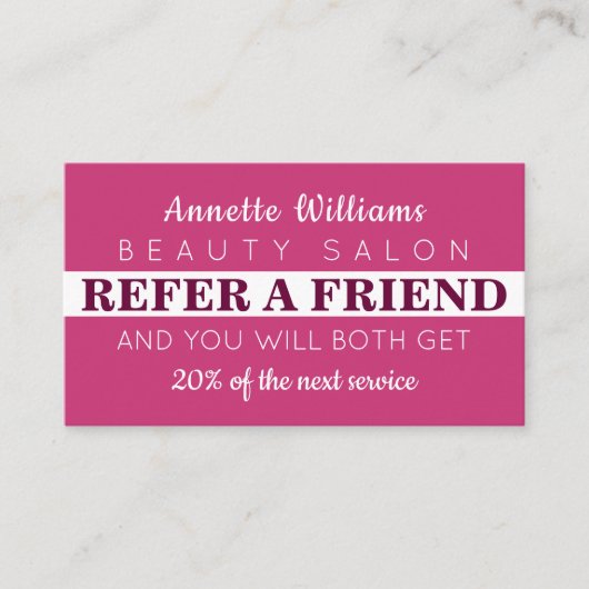 Carte De Visite Style moderne élégant écarlate violet référence (Devant)