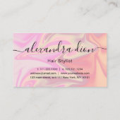 Carte De Visite Style moderne élégant, maquillage holographique et (Dos)