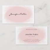 Carte De Visite Style moderne Elégant Script à main Police Texte B (Devant / Derrière)