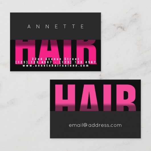 Carte De Visite Style moderne et élégant (Devant / Derrière)