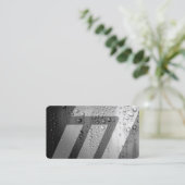 Carte De Visite Style moderne futuriste humide métal  (Debout devant)