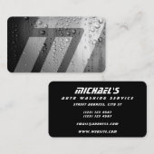 Carte De Visite Style moderne futuriste humide métal  (Devant / Derrière)