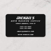 Carte De Visite Style moderne futuriste humide métal  (Dos)