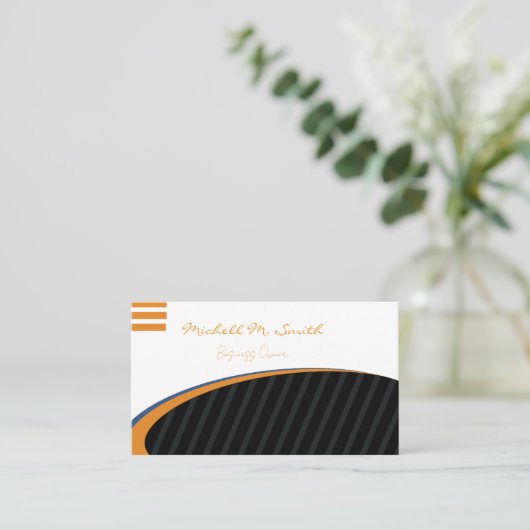 Carte De Visite Style moderne noir (Debout devant)