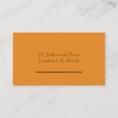 Carte De Visite Style moderne noir (Dos)