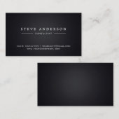 Carte De Visite Style moderne Noir clair professionnel (Devant / Derrière)