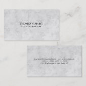 Carte De Visite Style moderne simple gris professionnel (Devant / Derrière)