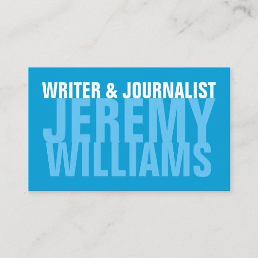 Carte De Visite Style monotone audacieux extrême (Devant)