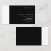 Carte De Visite Style noir blanc moderne professionnel propre (Devant / Derrière)