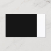 Carte De Visite Style noir blanc moderne professionnel propre (Dos)