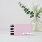 Carte de visite stylé noir et rose (Debout devant)