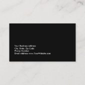 Carte De Visite Style noir moderne unique (Dos)