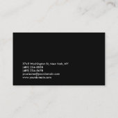 Carte De Visite Style noir rouge professionnel moderne (Dos)