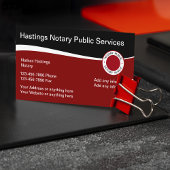 Carte De Visite Style Notaire Public Emblème Moderne