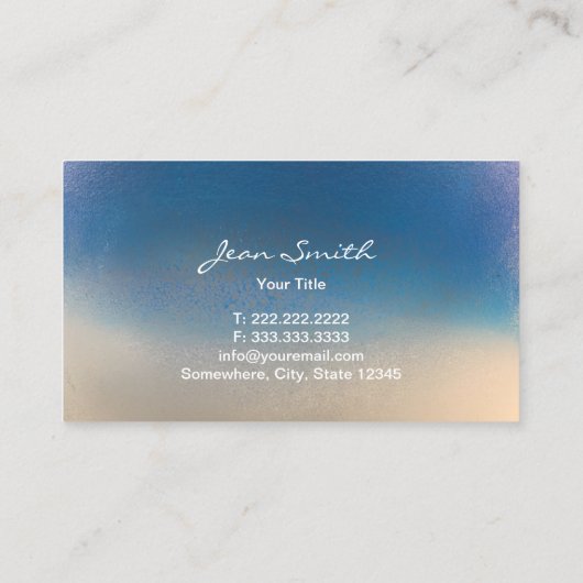 Carte De Visite Style Ocean Blue Soap Crystal Texture (Dos)