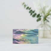 Carte De Visite Style Opale Iridescent Luxe (Debout devant)