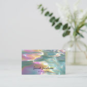 Carte De Visite Style Opale Iridescent Luxe (Debout devant)