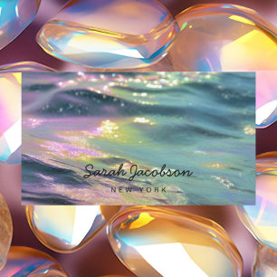 Carte De Visite Style Opale Iridescent Luxe