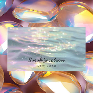 Carte De Visite Style Opale Iridescent Luxe