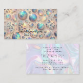 Carte De Visite Style Opale Iridescent Luxe (Devant / Derrière)