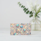 Carte De Visite Style Opale Iridescent Luxe (Debout devant)
