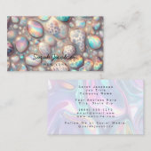 Carte De Visite Style Opale Iridescent Luxueux (Devant / Derrière)