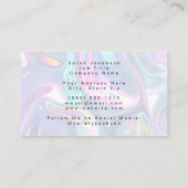 Carte De Visite Style Opale Iridescent Luxueux (Dos)