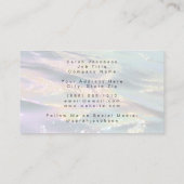 Carte De Visite Style Opale Irridescent de Luxe (Dos)