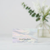Carte De Visite Style Opale Irridescent de Luxe (Debout devant)