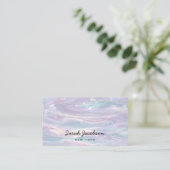 Carte De Visite Style Opale Irridescent Luxe (Debout devant)
