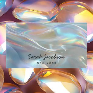 Carte De Visite Style Opale Luxueux Iridescent