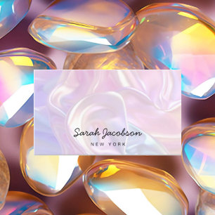 Carte De Visite Style Opale Luxueux Iridescent