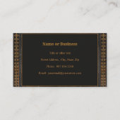 Carte De Visite Style ornemental antique avec vos initiales (Dos)