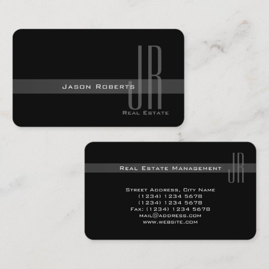 Carte De Visite Style pâle élégant moderne (Devant / Derrière)