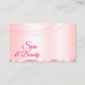 Carte De Visite Style Pastel Rose Glamour Professionnel Simple (Devant)